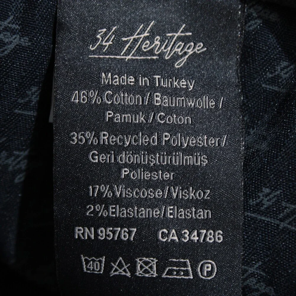 34 Heritage NWT Charisma 5 Pocket Jeans Size 42 x 34 in Dark Blue Cotton Blend